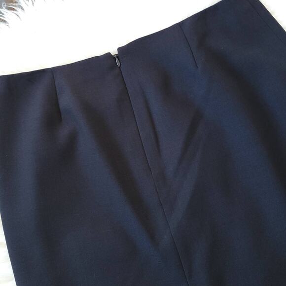 Anne Klein Suit Career Skirt Black Straight Knee Length Lined 6 - Picture 6 of 8